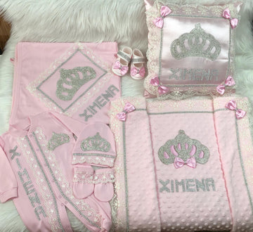 7 Pieces  Pink Lux Set Princess - Baby Essentially