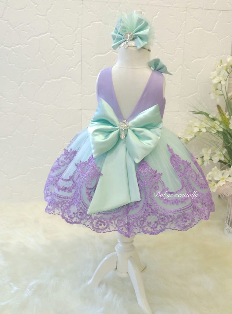 Alana  Dress Mint & Lavender - Baby Essentially