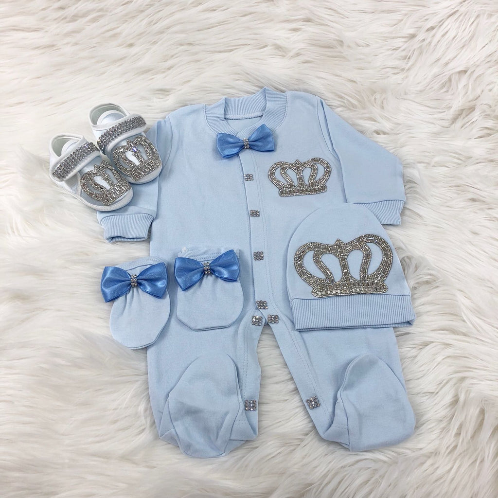 4  Pieces Prince Set  Blue - Baby Essentially