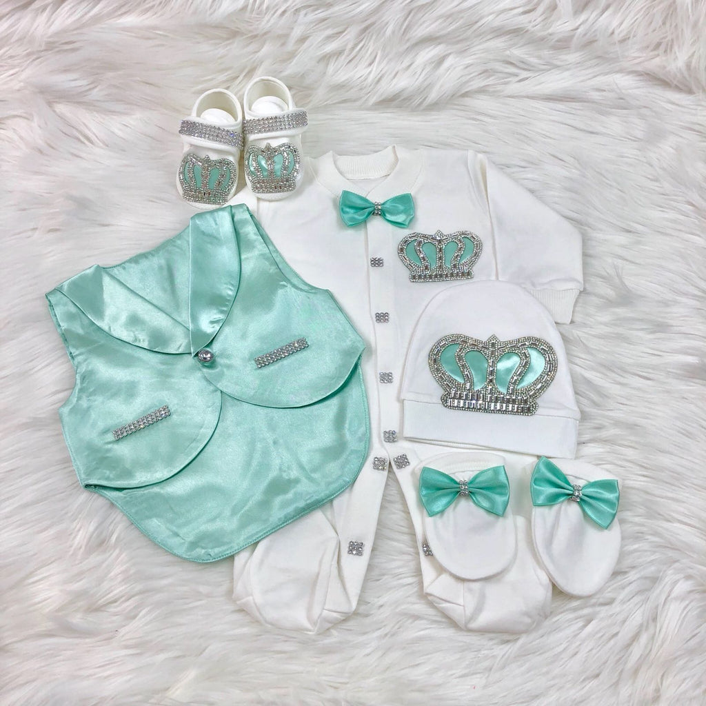 5 Pieces Prince Set Mint - Baby Essentially