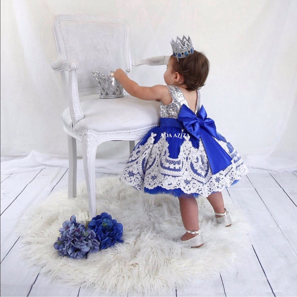 Alana  Dress Royal Blue - Baby Essentially