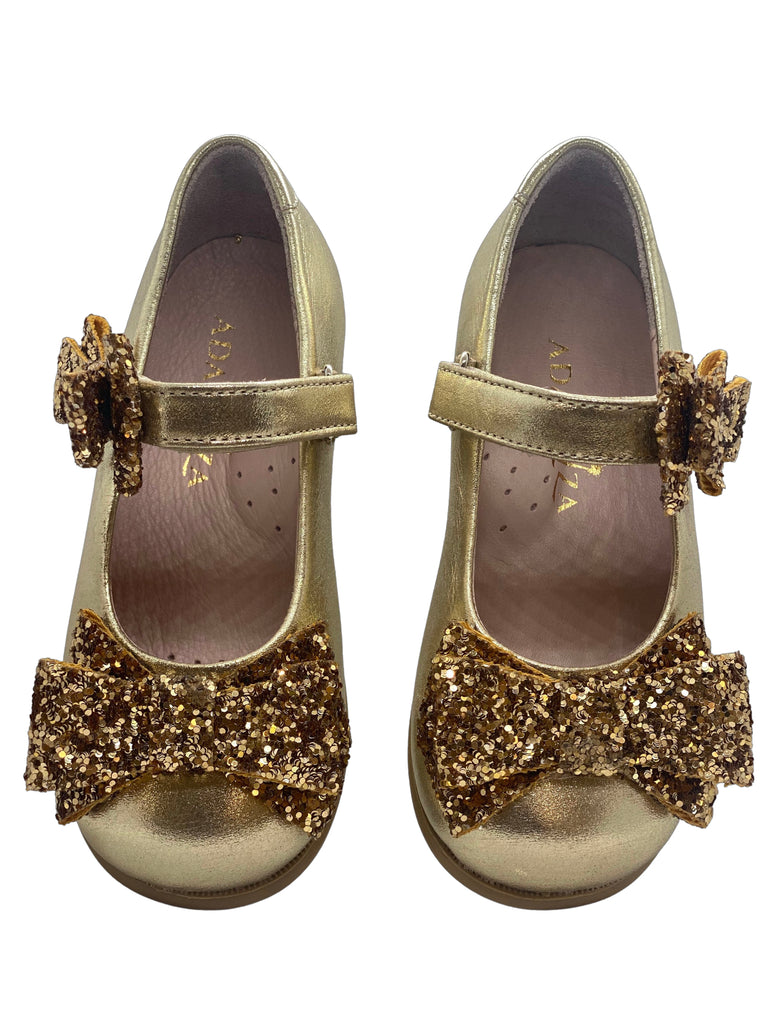 Bow Gold MJ Shoes - Baby Essentially