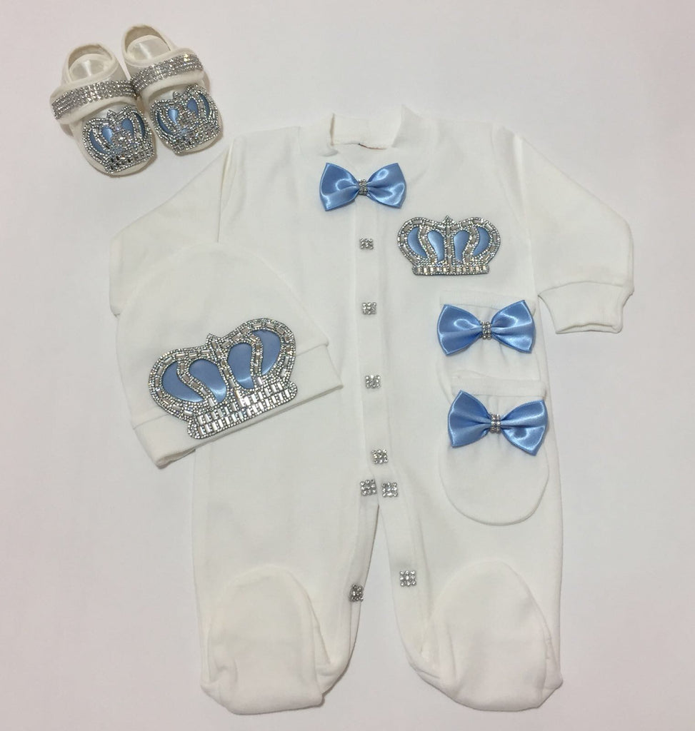 4  Pieces Prince Set Baby Blue - Baby Essentially