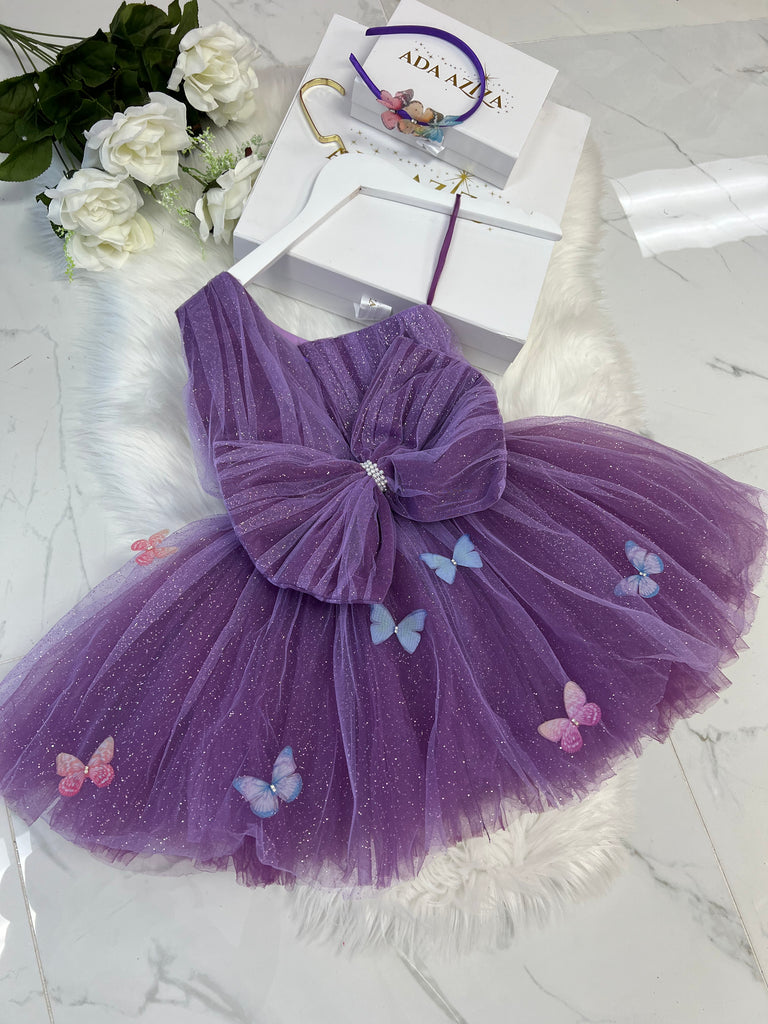Butterfly dress in purple - Baby Essentially