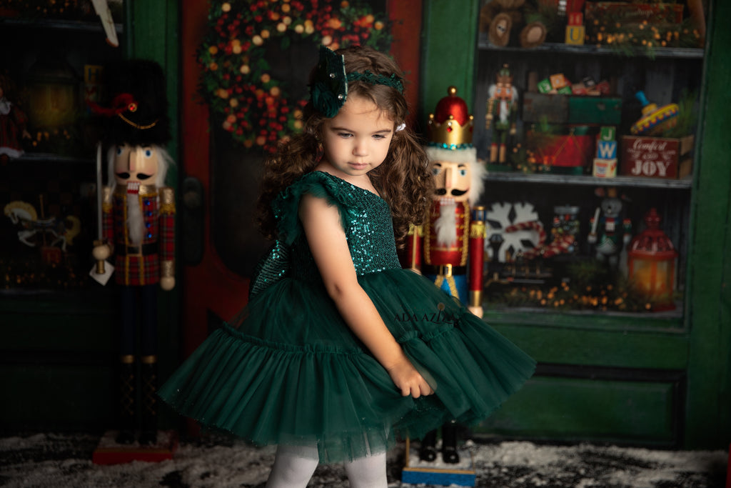 Cattlaya Dress Green - Baby Essentially